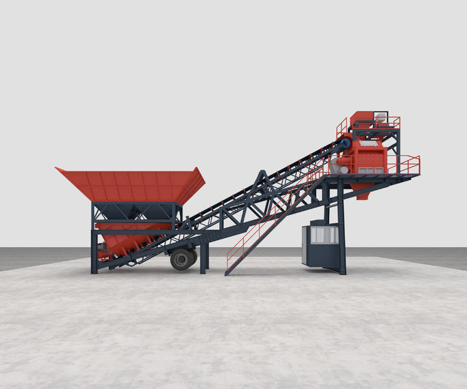 Small Ready Mix Concrete Mobile Batching Plant 60m³/H